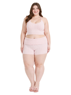 Spring Kissed knit halter and shorts set in baby pink by Angel Ruche, photo 6
