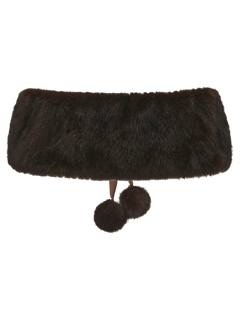 Sugar Pom fur shoulder cape in brown by Angel Ruche, photo 4