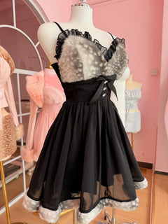 Bambi Princess babydoll dress in black by Angel Ruche, photo 7