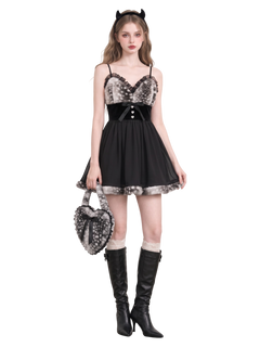 My True Form fawn heart bag in black by Angel Ruche, photo 2