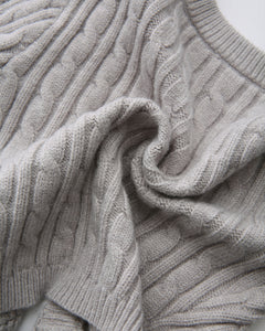 Lovergirl tie front cable knit cardigan in grey by Angel Ruche, photo 19