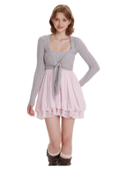 Lovergirl cable knit babydoll set, coquette outfit by Angel Ruche