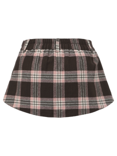 Blair preppy plaid mini skirt in brown by Angel Ruche, photo 8