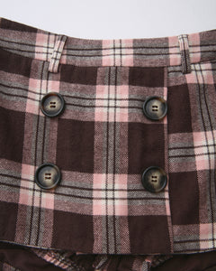 Blair preppy plaid mini skirt in brown by Angel Ruche, photo 10