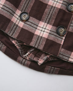 Blair preppy plaid mini skirt in brown by Angel Ruche, photo 11