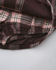 Blair preppy plaid mini skirt in brown by Angel Ruche, photo 13