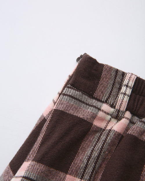 Blair preppy plaid mini skirt in brown by Angel Ruche, photo 15