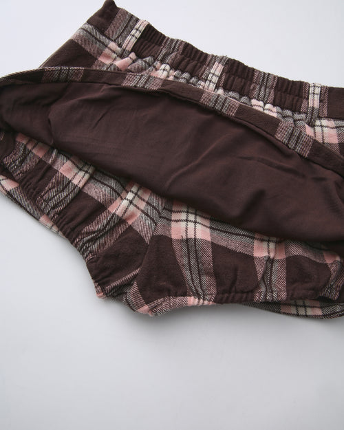 Blair preppy plaid mini skirt in brown by Angel Ruche, photo 16