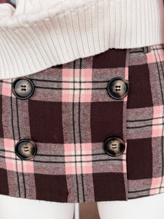 Blair preppy plaid mini skirt in brown by Angel Ruche, photo 21