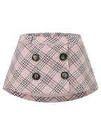 Blair preppy plaid pleated mini skirt in pink, preppy coquette style by Angel Ruche