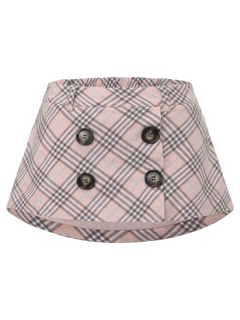 Blair preppy plaid pleated mini skirt in pink, preppy coquette style by Angel Ruche