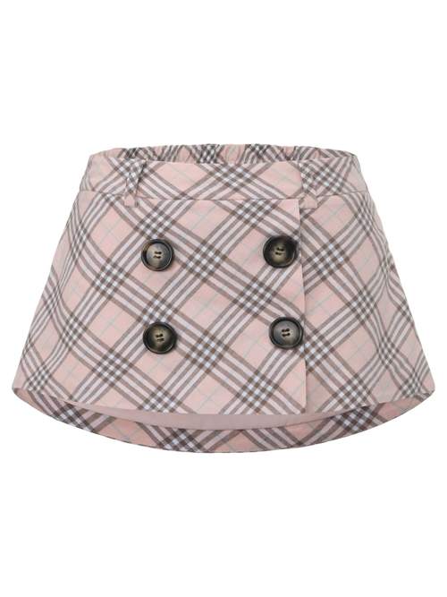 Blair preppy plaid pleated mini skirt in pink, preppy coquette style by Angel Ruche