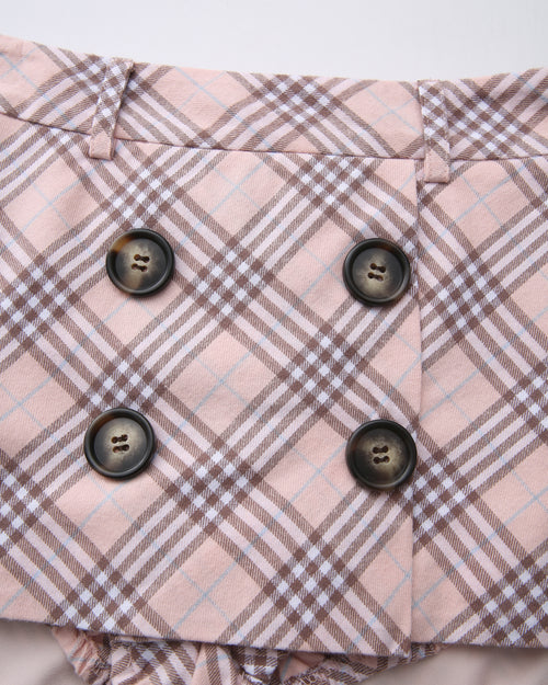 Blair preppy plaid mini skirt in pink by Angel Ruche, photo 9