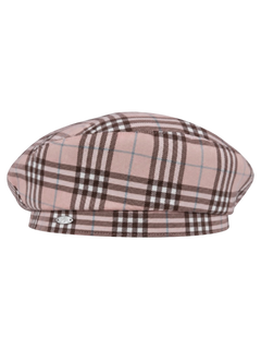 Blair preppy plaid beret in pink, coquette accessory by Angel Ruche