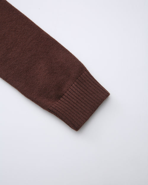Ballet knit wrap cardigan in brown by Angel Ruche, photo 16