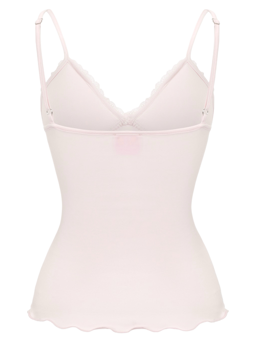 Snow Deer Print Chiffon Cotton Cami（Grey）