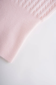 Colette cable knit cami top in soft pink by Angel Ruche, photo 20