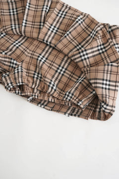 Girly Plaid pleated mini skirt in khaki by Angel Ruche, photo 7