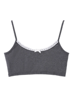 Ballerina Bliss bralette in grey, balletcore top by Angel Ruche