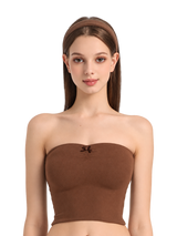 Brown Pilate Princess Ruched Tube Top