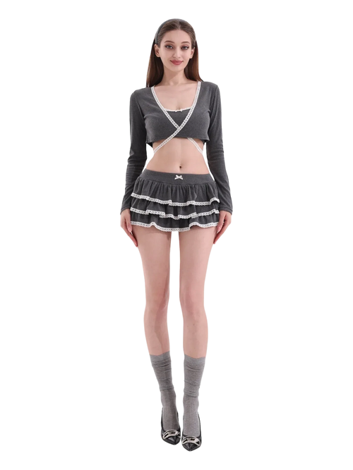 Ballerina Bliss 3 piece set in grey by Angel Ruche, photo 4