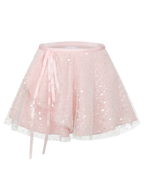 Pirouette babydoll wrap skirt in sequin pink, balletcore skirt by Angel Ruche