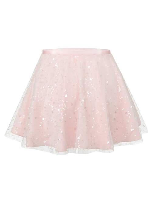 Pirouette babydoll wrap skirt in sequin pink by Angel Ruche, photo 3