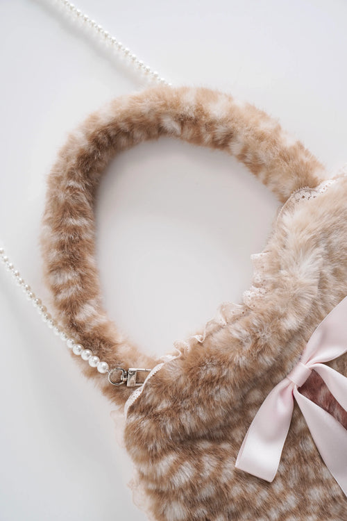 My True Form fawn heart bag in tan by Angel Ruche, photo 8
