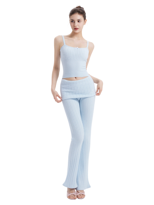 Colette cable knit in ice blue by Angel Ruche, photo 2