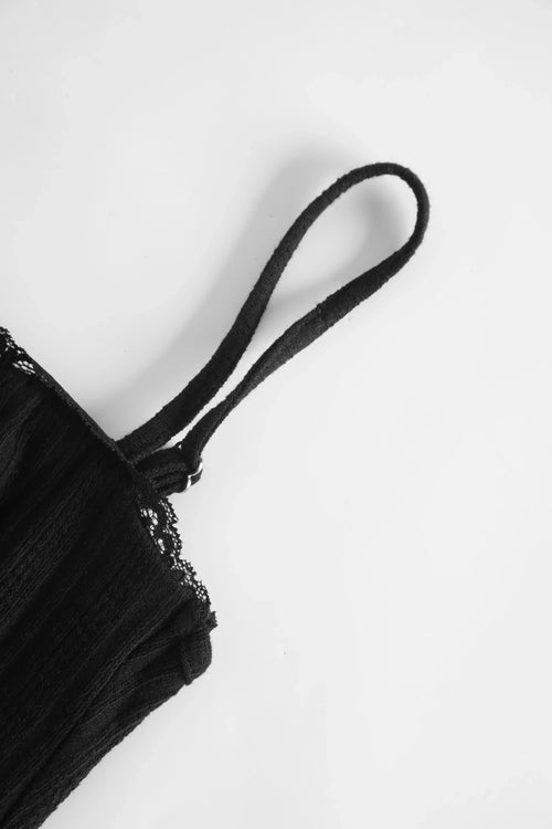 My True Form cotton cami top in black by Angel Ruche, photo 14