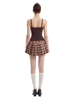 Colette cable knit cami top in brown by Angel Ruche, photo 19