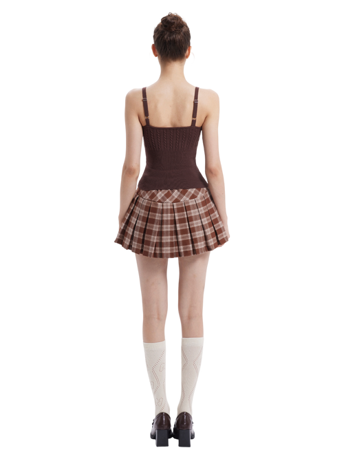 Colette cable knit cami top in brown by Angel Ruche, photo 19