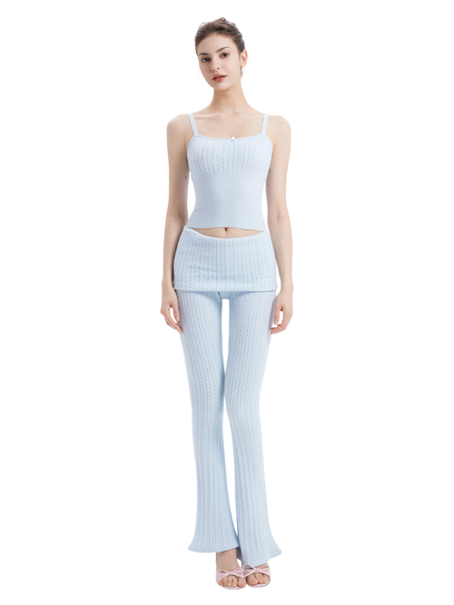 Colette cable knit in ice blue by Angel Ruche, photo 4