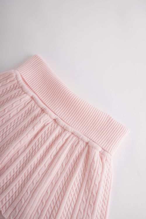 Strawberry Milk cable knit fold over skirt in pink by Angel Ruche, photo 12
