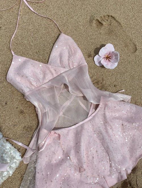 Pirouette sequin wrap set in pink by Angel Ruche, photo 6