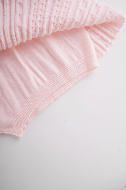 Strawberry Milk cable knit fold over skirt in pink by Angel Ruche, photo 17