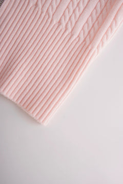 Fur trim Strawberry Milk cable knit cardigan in pink by Angel Ruche, photo 12