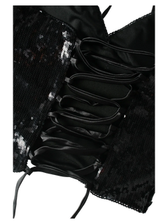 Onyx Fairy Dust sequin matching set in black by Angel Ruche, photo 14
