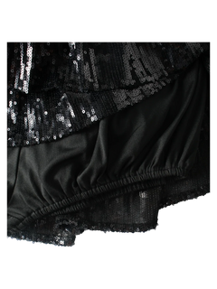Onyx Fairy Dust sequin matching set in black by Angel Ruche, photo 16