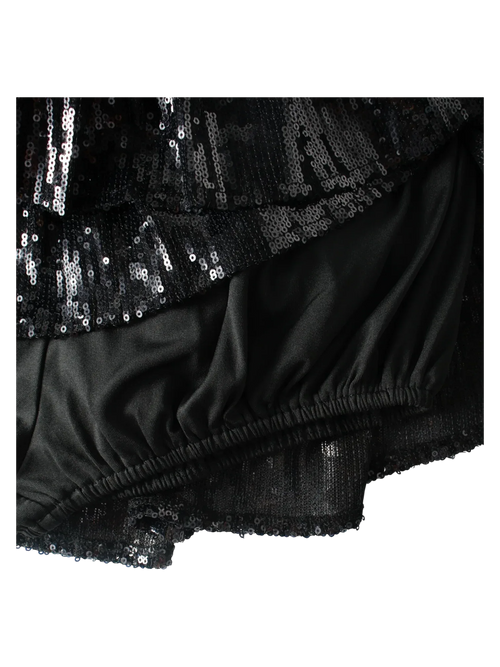Onyx Fairy Dust sequin mini skirt in black by Angel Ruche, photo 5