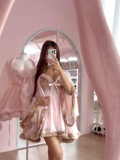 Bambi Princess babydoll dress in pink by Angel Ruche, photo 10