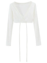 Ballerina Bliss Wrap Cardigan (Cream White)