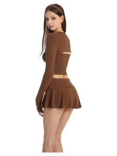 Pilate Princess ruched tube top in brown by Angel Ruche, photo 5