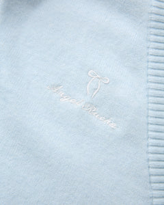 Ballet knit wrap cardigan in ice blue by Angel Ruche, photo 9