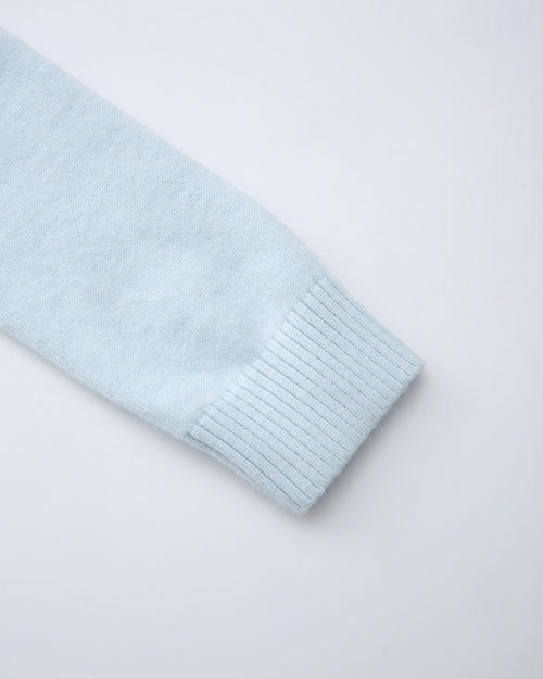 Ballet knit wrap cardigan in ice blue by Angel Ruche, photo 10