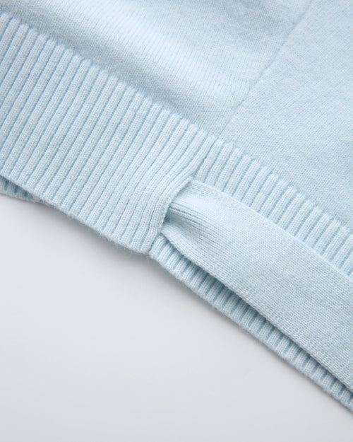 Ballet knit wrap cardigan in ice blue by Angel Ruche, photo 12