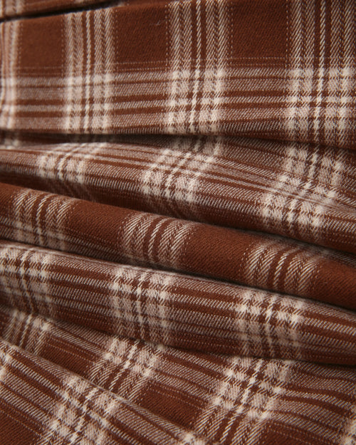 Girly Plaid pleated high rise skirt in brown by Angel Ruche, photo 9