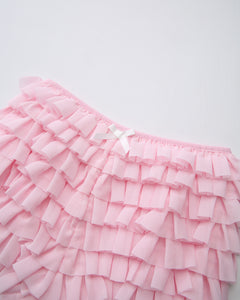 Delicate pink chiffon ruffle shorts by Angel Ruche, photo 12