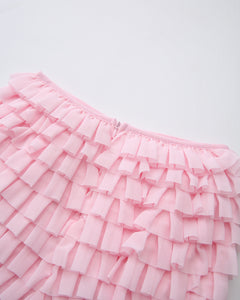 Delicate pink chiffon ruffle shorts by Angel Ruche, photo 18