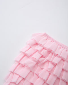 Delicate pink chiffon ruffle shorts by Angel Ruche, photo 16